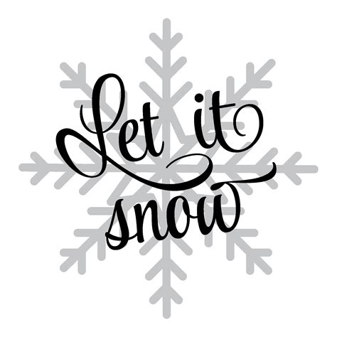 Let It Snow Snowflake Wall Quotes Decal