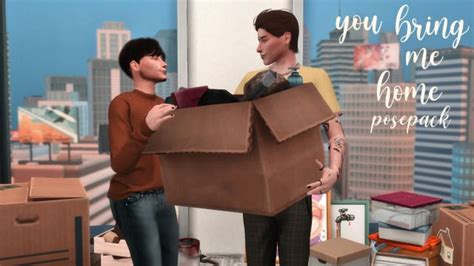 ̗̀ You Bring Me Home Posepack Accessory Box ̖́ Sims 4 Couple