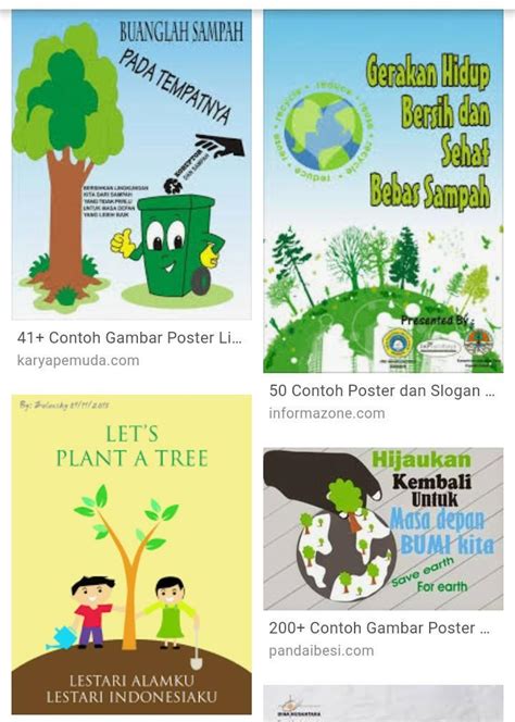 Contoh Poster Peduli Lingkungan Sketsa
