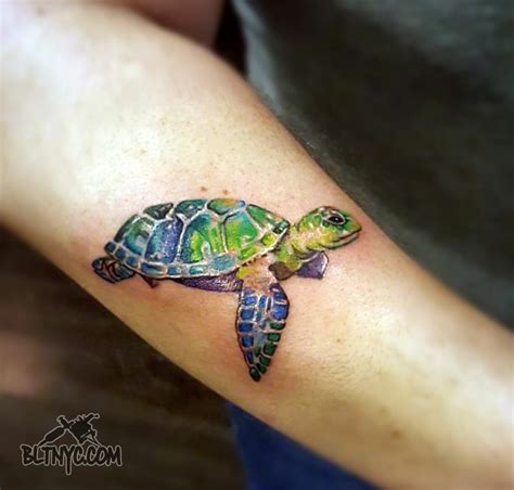 Hawaiian Sea Turtle Tattoo Watercolor Viraltattoo