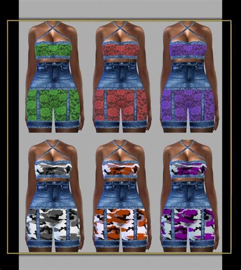 Combined Denim Suit At Fusionstyle By Sviatlana Sims 4 Updates