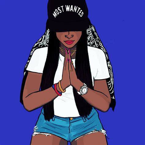 Swag Black Girl Cartoon Wallpapers Wallpaper Cave