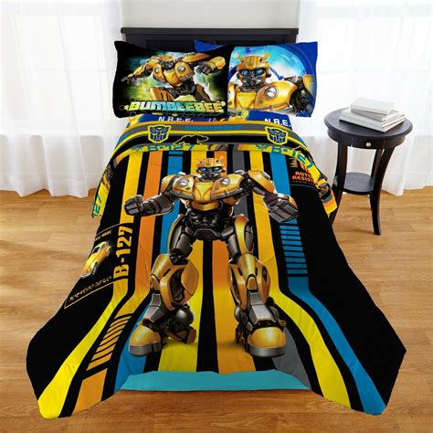 Transformers Bumblebee Babes Twin Comforter Sheet Set Piece Bed In A Bag Walmart Com