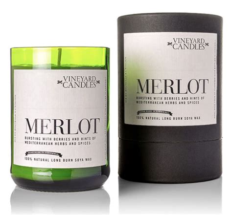 Merlot Scented Candle By Vineyard Candles Scented Candle Large Wine Bottle Candles