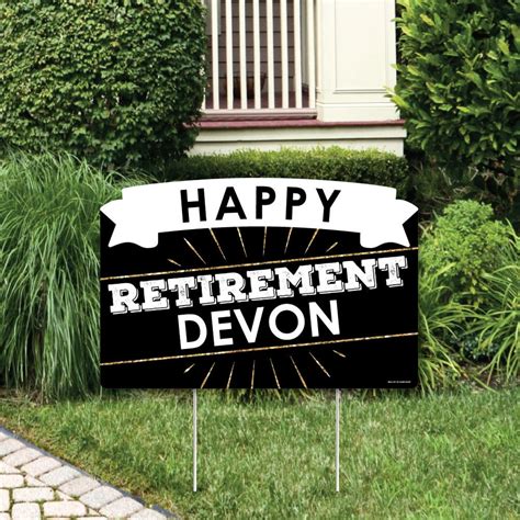 Happy Retirement Retirement Party Yard Sign Lawn Decorations Etsy