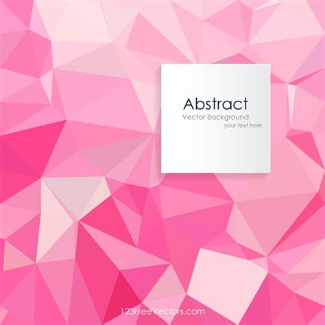 Pink Abstract Geometric Polygon Background Design