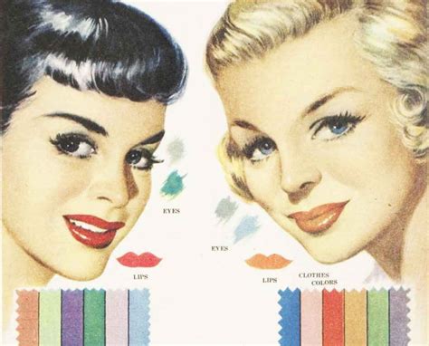 1950s Makeup Color Harmony In 1951 Glamour Daze