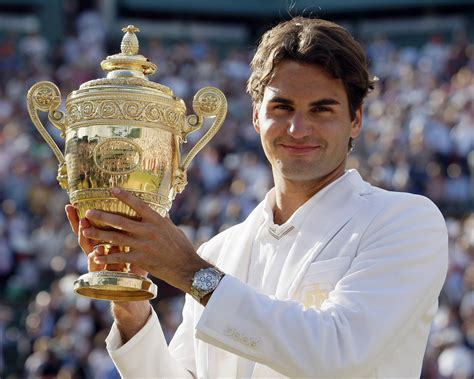 Wallpaper Roger Federer Pemain Tenis Swiss Cangkir Menghadiahkan