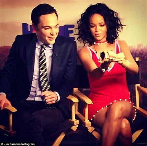 Rihanna And Big Bang Theory S Jim Parsons Promote Home On Good Morning America Daily Mail Online