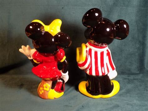 Mickey Mouse And Minnie Mouse Figurine Ceramic Ebay