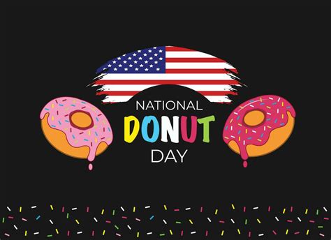 National Donut Day Template For Background Banner Card Poster