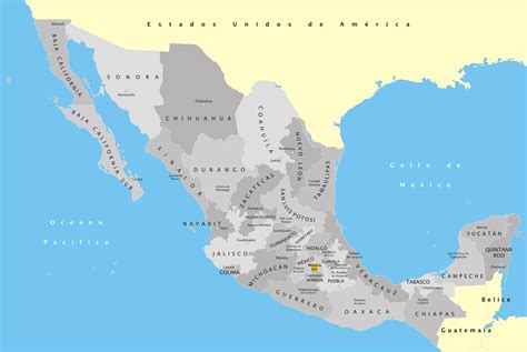 División Política De México Mapa Ciclo Escolar