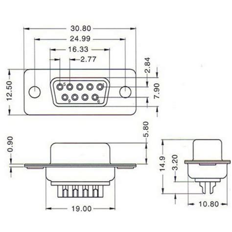 Db9 Male Connector 9 Pin Buy Online Electronic Components Shop