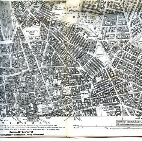1922 Map Of Nottingham Nottingham Map Nottingham Nottinghamshire