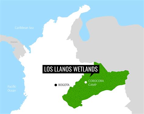 Llanos Physical Region Map