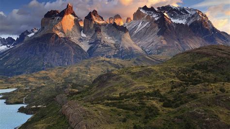 Chile Torres Del Paine National Park Nature Landscape Mountains