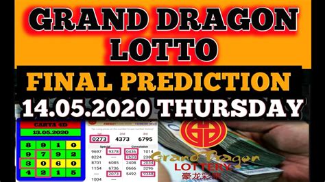 Grand dragon lotto 4d tips number 01/04/2021 подробнее. 14.05.2020 THU! GRAND DRAGON LOTTO 4D FINAL - YouTube