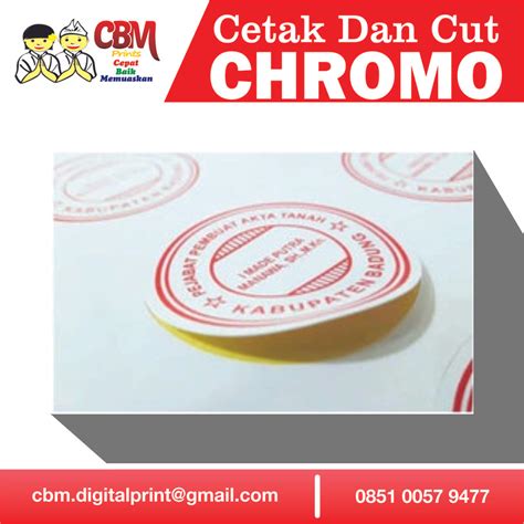 Paket Cetak Dan Cutting Stiker Label Kemasan Chromo Siplah