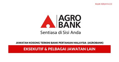 Agrobank welcomes the national recovery plan and committed to support a great step forward for economic growth in malaysia. Jawatan Kosong Terkini Bank Pertanian Malaysia Berhad ...
