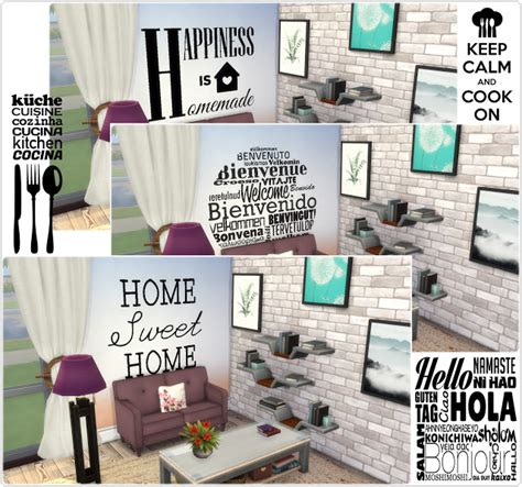 Saying Wall Deco At Annetts Sims 4 Welt Sims 4 Updates