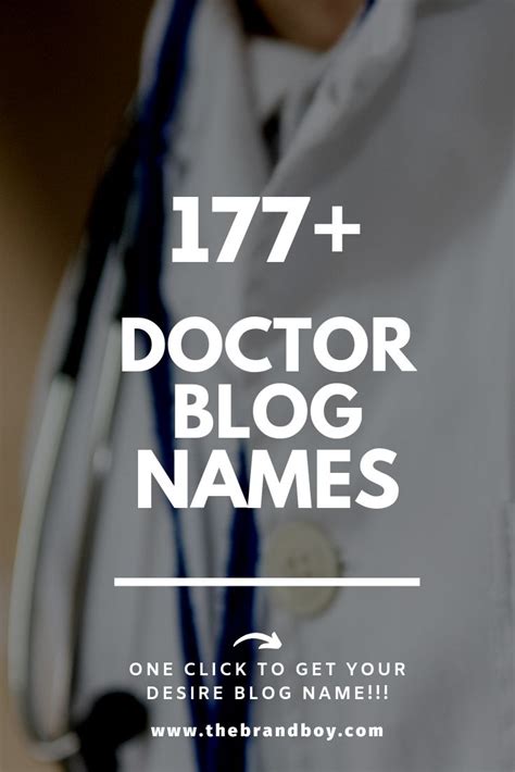 677 Top Doctor Blogs And Pages Names Blog Names Creative Names Doctor