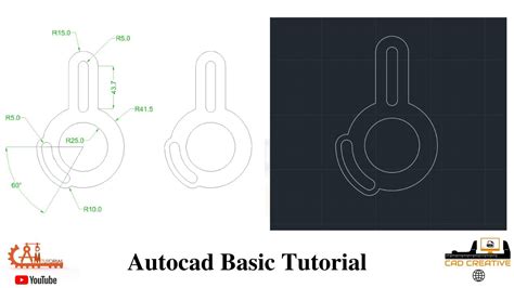 Autocad Complete Tutorial For Beginners Exercises 26 Youtube