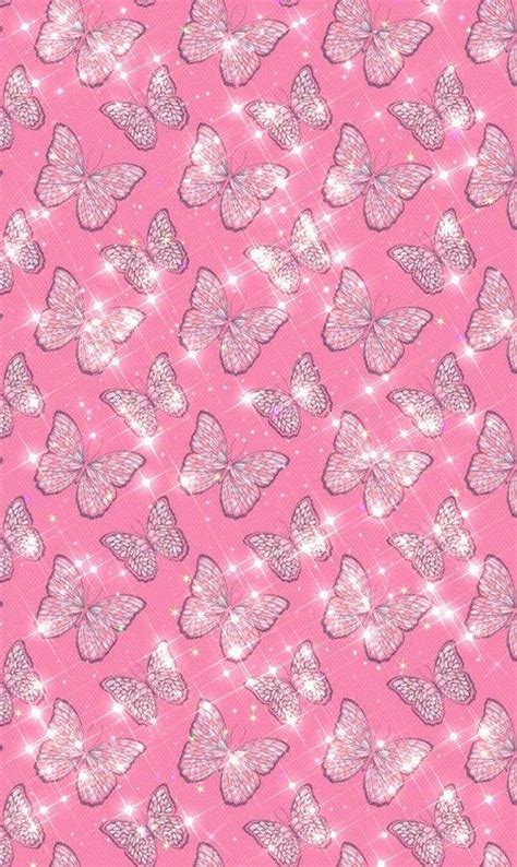 Glitterz Butterfly Pink Glitter Wallpaper Butterfly Wallpaper