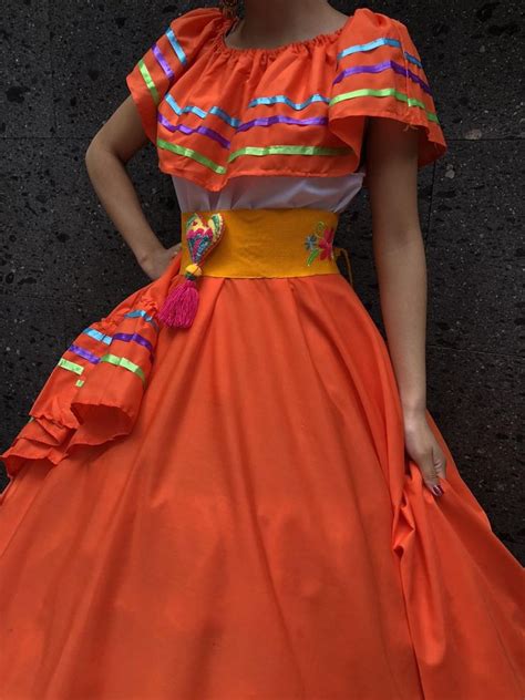 Mexican Jalisco Dress With Top Cm Handmade Beautiful Etsy