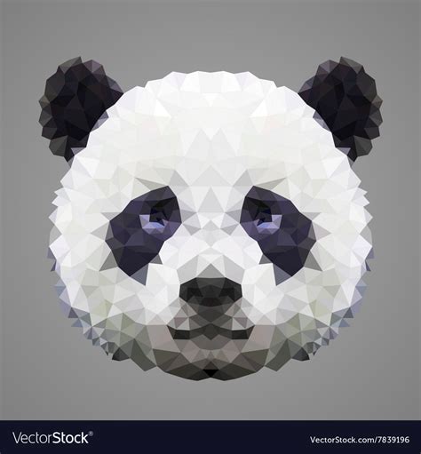 Panda Low Poly Portrait Royalty Free Vector Image