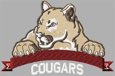 Instant Download Cougars Embroidery Design Machine Etsy