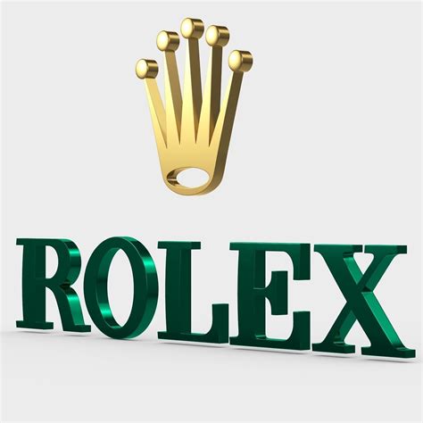 Just choose one, you can make a custom 3d logo online with no effort. 3D rolex logo | CGTrader