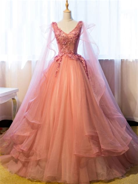 beautiful prom dresses ball gown floor length v neck sexy prom dress e anna promdress