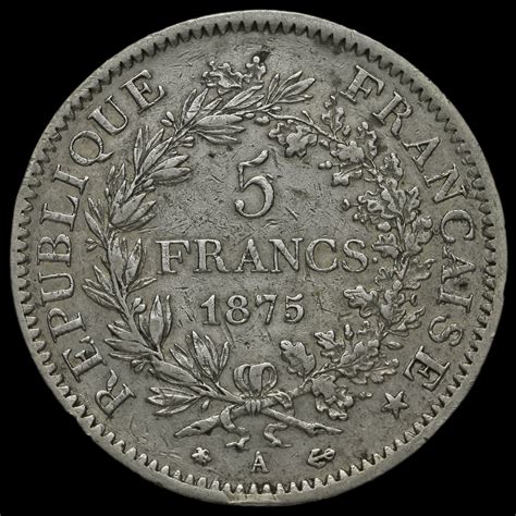 France 1875 Silver 5 Francs