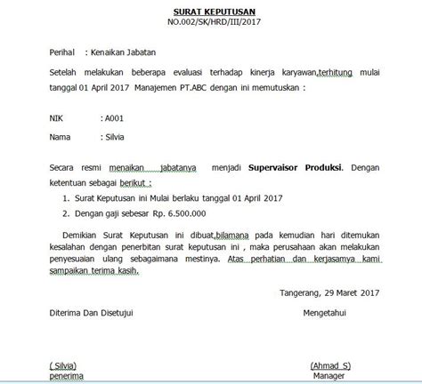 Contoh Surat Kenaikan Gaji Swasta