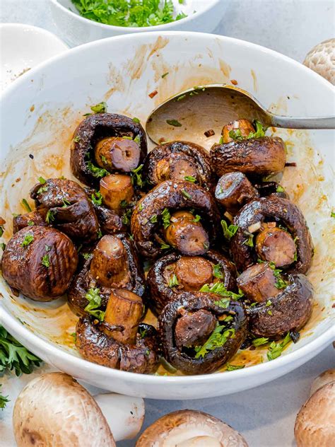 Easy Roasted Mushrooms with Garlic and Soy Sauce - Drive Me Hungry