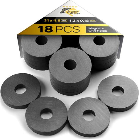 Ferrite Ring Magnets With Holes 12 Inch 31mm Round Disc Donut