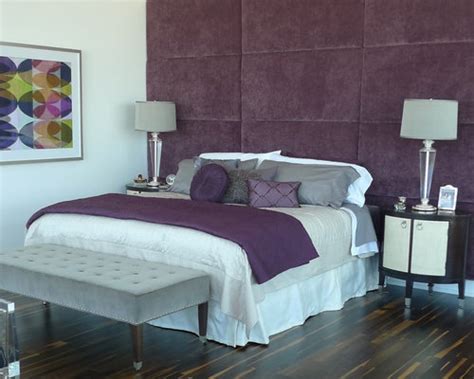 Purple Grey Bedroom Houzz