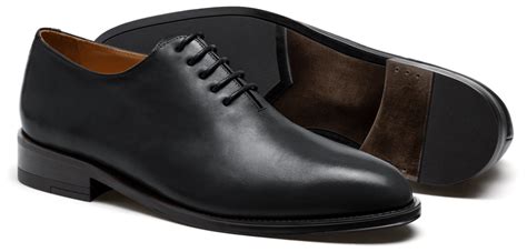 Wholecut Oxford Dress Shoes Black Italian Calf Leather