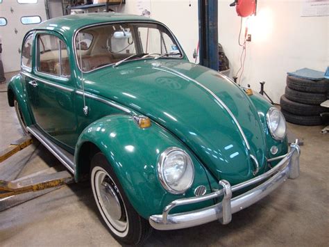 Classic Vw Bugs 1966 Volkswagen Java Green Sunroof Vintage Beetle For