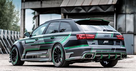 The rs 6 avant rs tribute edition pays homage to the rs 2 with its silver wheels, black roof rails, nogaro blue exterior paint, body color mirrors, red brake calipers, rs sport exhaust, black optic package, and a variety of audi exclusive interior finishes. Audi RS6-E Hybrid Concept: ABT SPORTSLINE vznemirja s ...