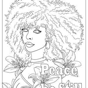 Freedom Coloring Page Black Woman Coloring Page Printable Etsy Canada In Coloring Pages