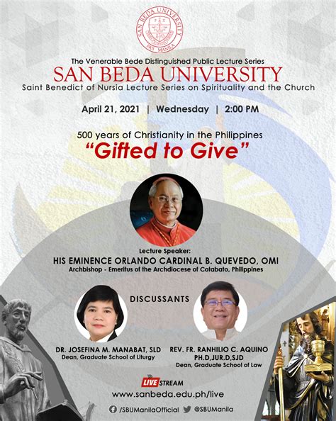 500 Years Of Christianity In The Philippines San Beda University