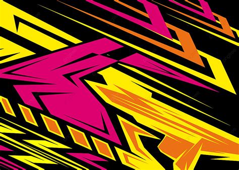 Abstract Racing Stripes With Pink Yellow And Orage Background Free