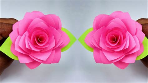 How To Make Realisti Easy Paper Roses Paper Flower Diy Rose