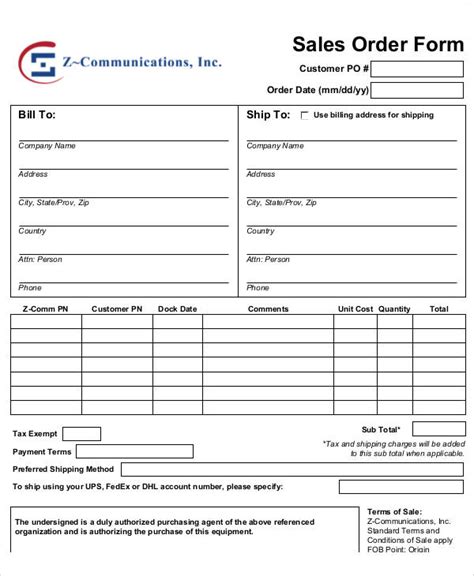 Simple Order Form Template Word Purchase Order Form Software