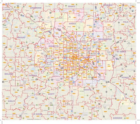 Minneapolis St Paul Zip Code Map World Map