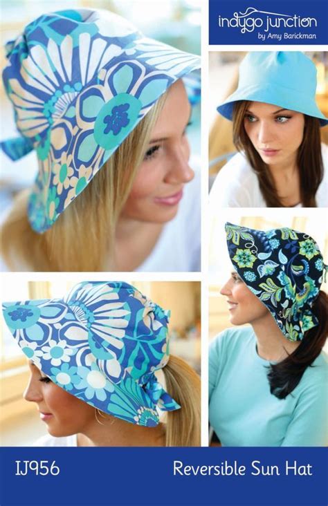 Learn To Sew A Reversible Adults Sun Hat Hat Patterns To Sew Sun Hats Sewing Patterns