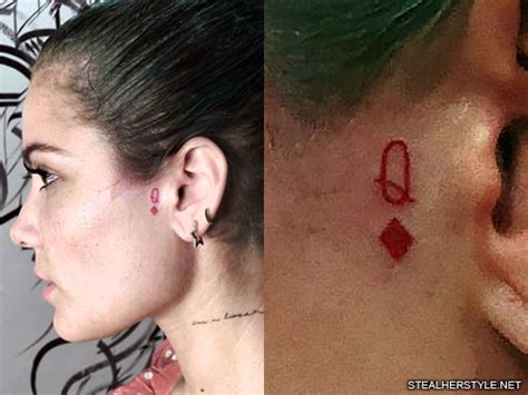 All of them are very personal to the artist and her successful singing. Halsey Playing Card Face Tattoo | Steal Her Style