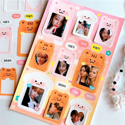 Stickers Marcos Para Fotos Animalitos Kawaii Papelería Coreana En