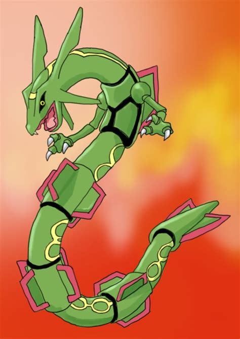 Learn How To Draw Rayquaza From Pokemon Pokemon Step By Step